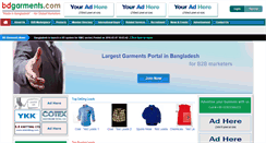 Desktop Screenshot of bdgarments.com